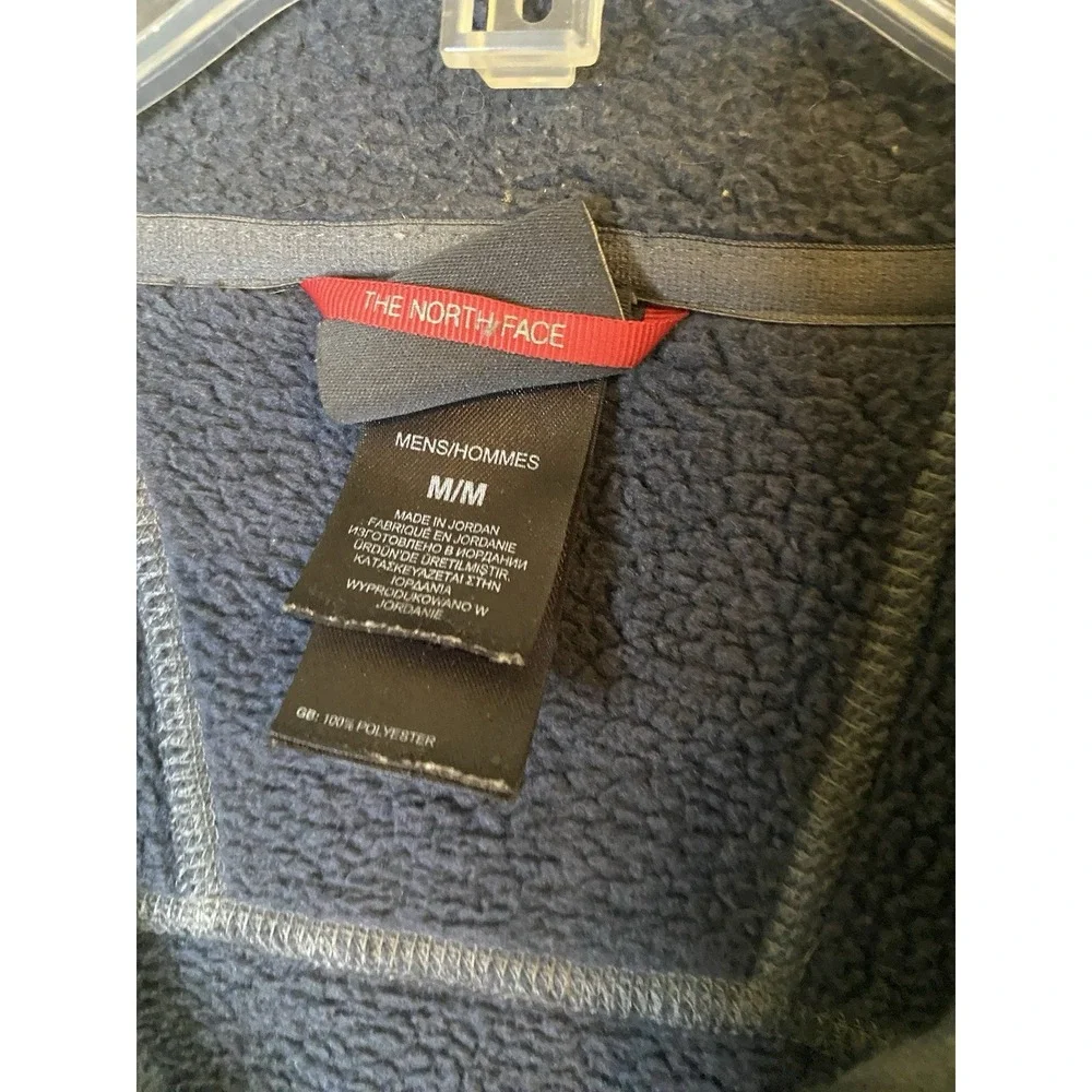 The North Face Navy Polyester 1/4 Zip Neck Pull Over Shirt Jacket  Men's M